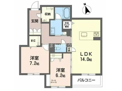 カーサ・レジデンス(2LDK/3階)の間取り写真