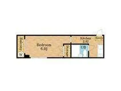 グラッドハイム(1K/1階)の間取り写真