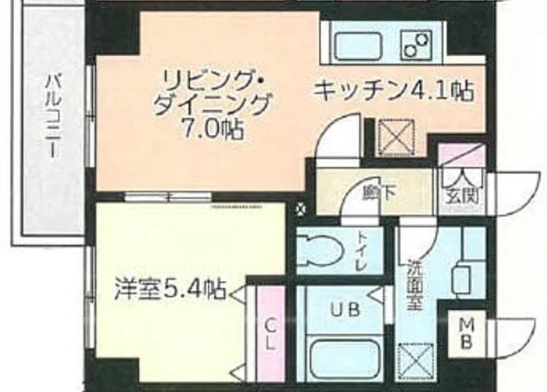 メゾン・プティシエル(1LDK/3階)の間取り写真