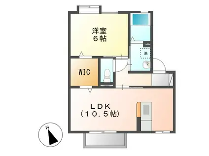 プランドール柊(1LDK/2階)の間取り写真