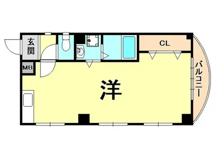 マシャンブル(ワンルーム/4階)の間取り写真