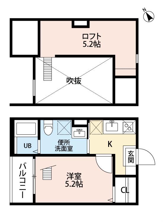 ボルツァーノ(1K/1階)の間取り写真