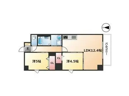 PURA VIDA花の木(2LDK/6階)の間取り写真