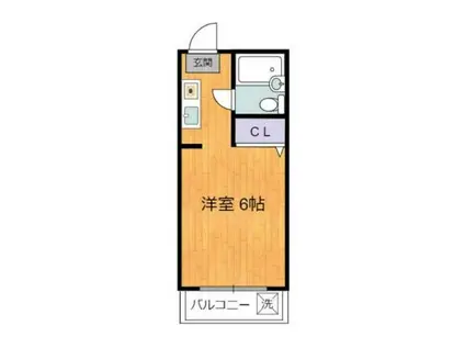 第15安藤ハイツ(1K/1階)の間取り写真
