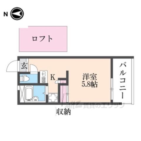 レオパレス高尾Ⅰ(1K/1階)の間取り写真