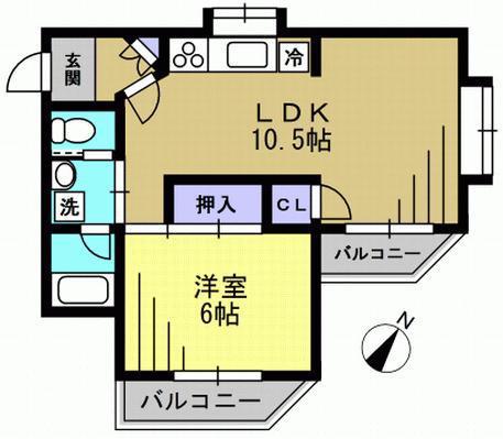 東急多摩川線 鵜の木駅 徒歩6分 3階建 築40年(1LDK/1階)の間取り写真