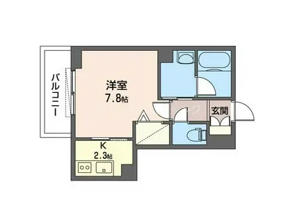 セルボヌール(1K/1階)の間取り写真