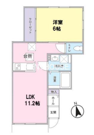 プレドレール(1LDK/1階)の間取り写真