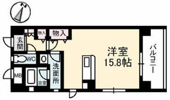リアルエステート東原タワー(ワンルーム/5階)の間取り写真