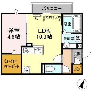 ステラ みよし(1LDK/2階)の間取り写真