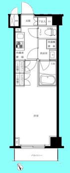 ルーブル東矢口(1K/6階)の間取り写真