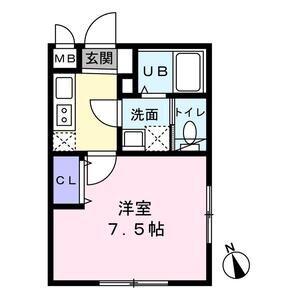 イニシアティブ愛宕橋II(1K/1階)の間取り写真