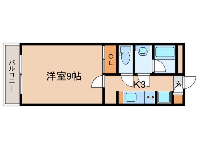 アクシオン永福町(1K/3階)の間取り写真