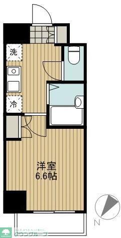 ヴェローナ目黒(1K/4階)の間取り写真