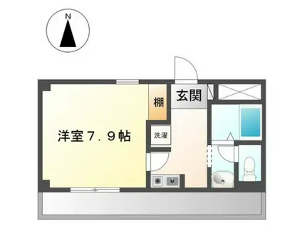 サン・ピア(1K/2階)の間取り写真