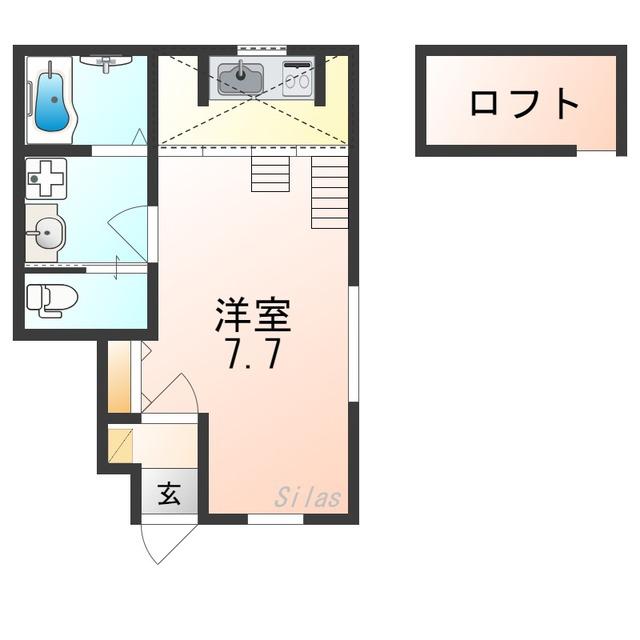 FREEDOM CONCEPTS 一津屋 猫の家(1K/1階)の間取り写真