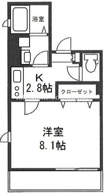 フィールドヴィレッジ横濱(1K/2階)の間取り写真