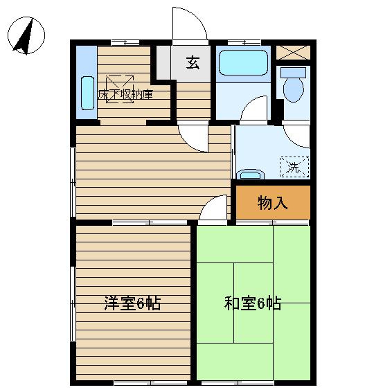 パレ駒沢(2DK/1階)の間取り写真