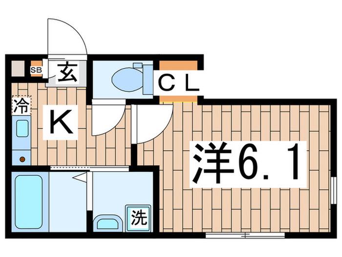キートス金沢文庫(1K/2階)の間取り写真