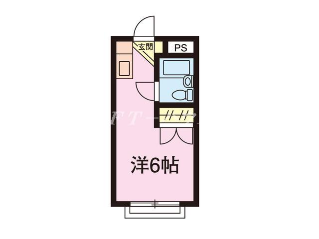 オレンジコーポ(ワンルーム/1階)の間取り写真