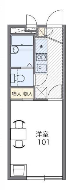 レオパレスデルタ(1K/3階)の間取り写真
