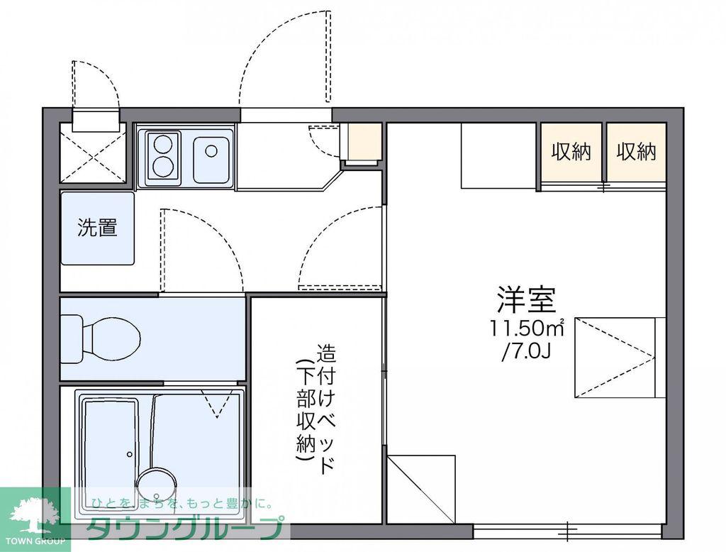 レオパレスCOMFORT(1K/2階)の間取り写真