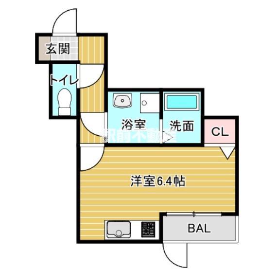 フォレスト光町(ワンルーム/3階)の間取り写真