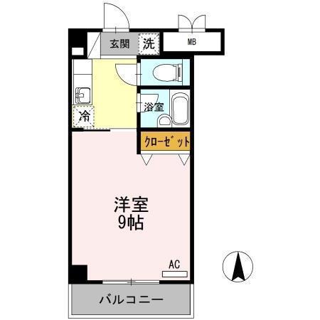 アルカコンネ大工(1K/3階)の間取り写真