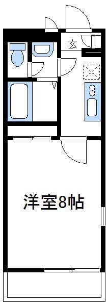 レオネクストシェル都VI(1K/3階)の間取り写真