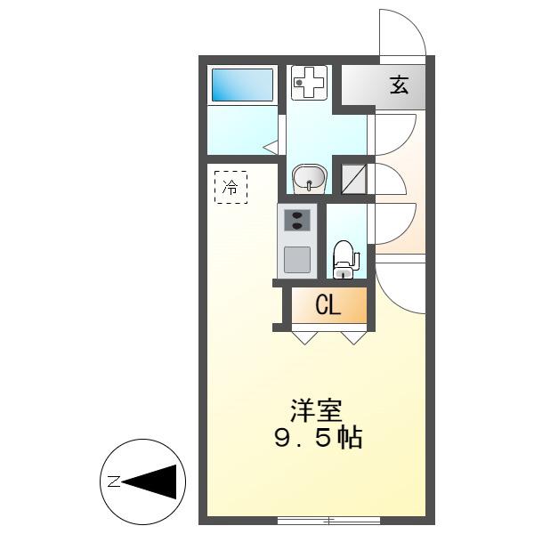 QUADOR名古屋駅(ワンルーム/4階)の間取り写真