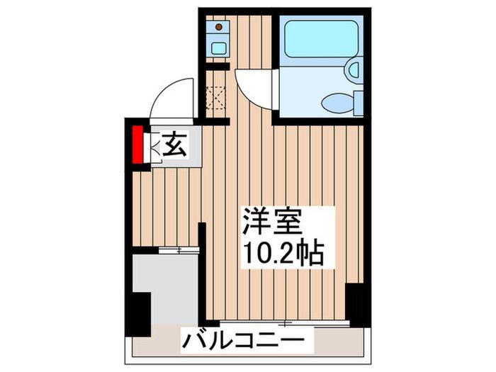 エビデンス(ワンルーム/7階)の間取り写真