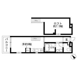 SUCCESSII(ワンルーム/1階)の間取り写真