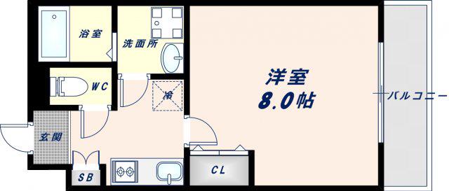 リヴィアス大阪イースト(1K/3階)の間取り写真