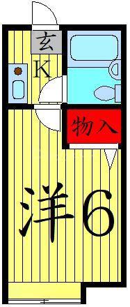 ワシントンハイツ(1K/1階)の間取り写真