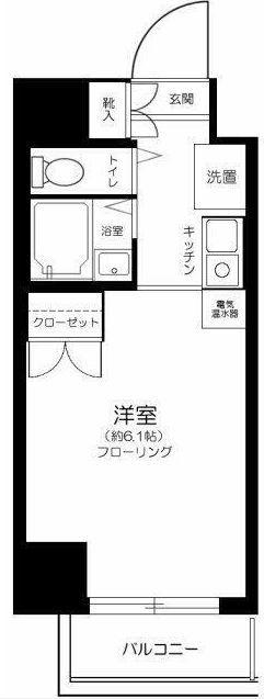 エクセル鶴見(ワンルーム/6階)の間取り写真