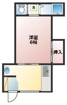 タチバナ荘 第一(1DK/2階)の間取り写真