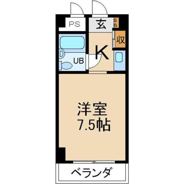 カサエスペランサ(1K/3階)の間取り写真
