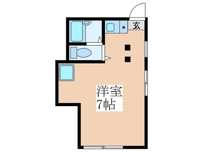 コーポ芙蓉(ワンルーム/1階)の間取り写真