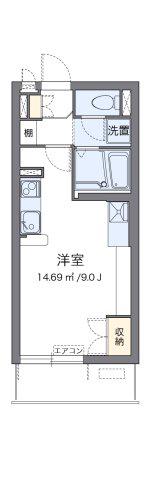 ミランダパークヒルズ妙蓮寺(ワンルーム/1階)の間取り写真