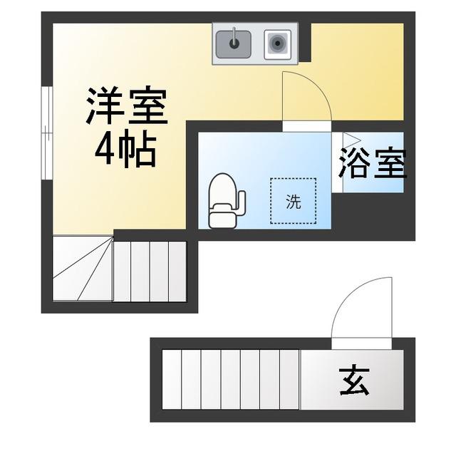 PETILLANT(ワンルーム/2階)の間取り写真