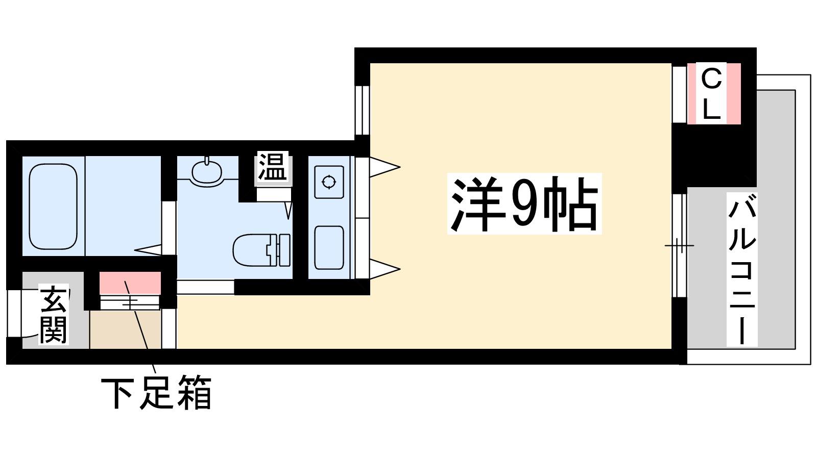 ミールズ新大阪(ワンルーム/8階)の間取り写真