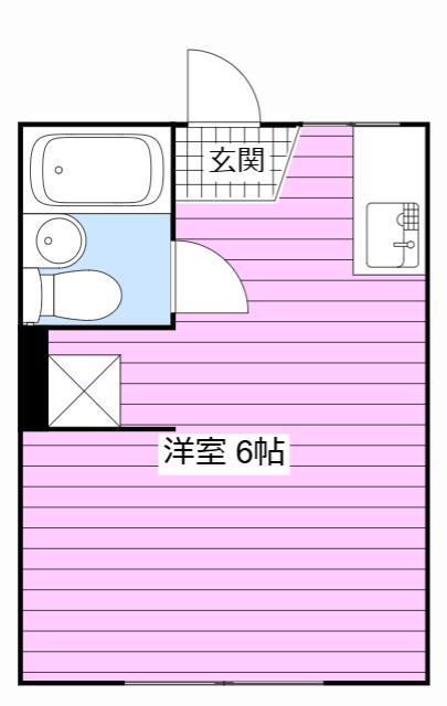 フォーブル・サンタモニカ(ワンルーム/1階)の間取り写真