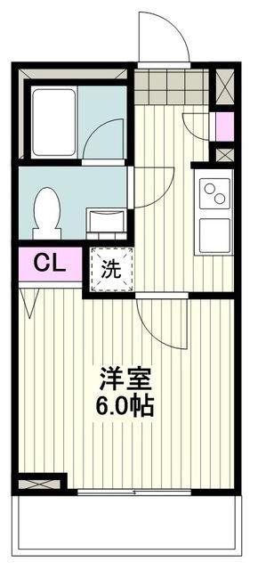 プレミアムキューブ川崎(1K/2階)の間取り写真