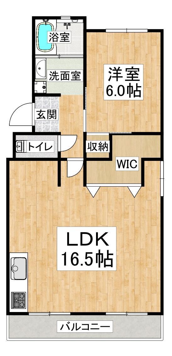 美善ハイツ(1LDK/2階)の間取り写真