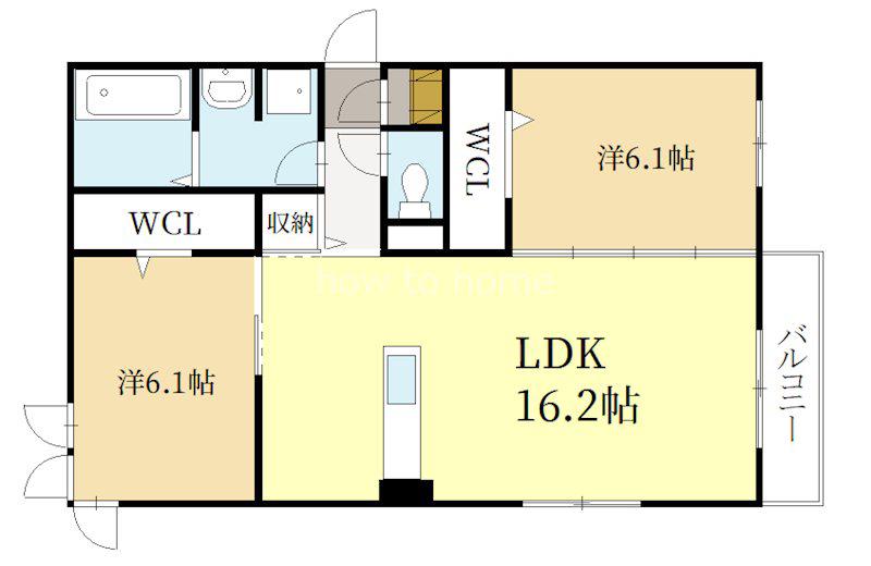 FAMILLE MAISON(2LDK/2階)の間取り写真