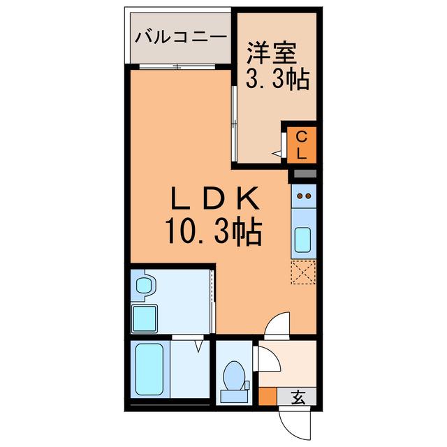JACK ONOI(1LDK/3階)の間取り写真