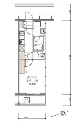 ベラスウィータ高田馬場(1K/2階)の間取り写真
