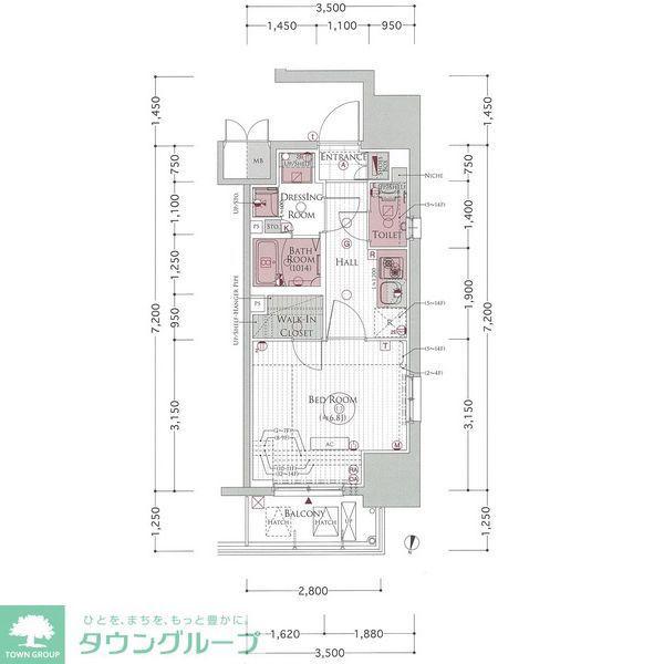 エステムプラザ名古屋丸の内(1K/13階)の間取り写真