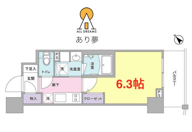 ORGE鶴見(1K/5階)の間取り写真