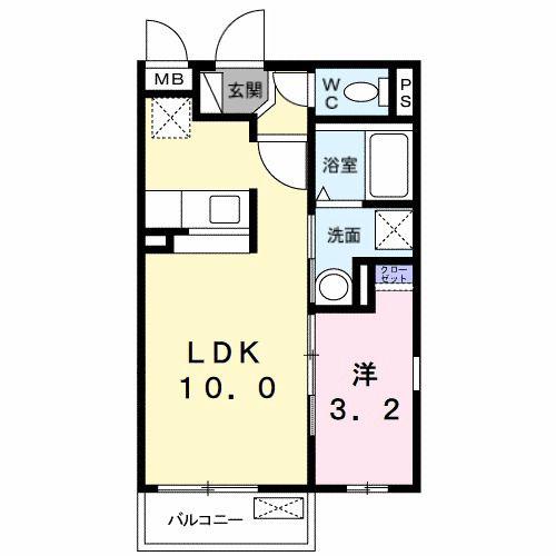 マーベラスライフ(1LDK/2階)の間取り写真